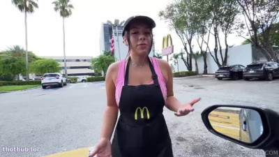 Melztube - 19yr Old Slut Quits Fast Food Job For Cock