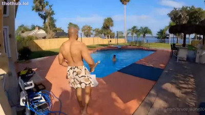 Big Booty Bailey - Outdoor Poolside BBC Hard Fuck