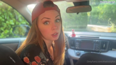 Ivory Fox fucked in car