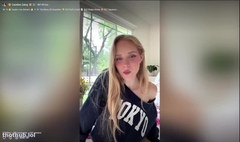 OnlyFans leaked Caroline Zalog $500 Easter Live 18th April_Pt.1 on HDthot