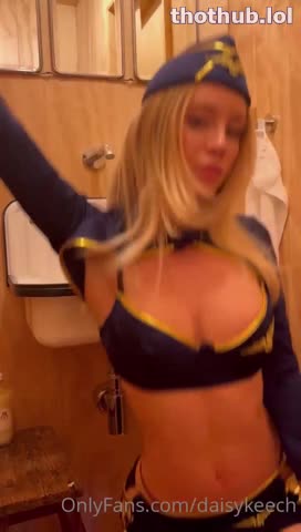 Daisy Keech Stewardess nip slip