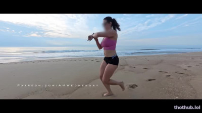 OnlyFans leaked AmWednesday - Running On The Beach on HDthot