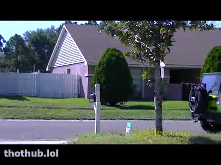 Its Cleo caught naked in the front yard