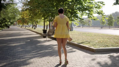 OnlyFans leaked NaughtyLada - Yellow Is Cheerful (Public Fingering Masturbation) on HDthot