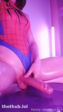 OnlyFans leaked trans spiderman cosplay jerk off on HDthot