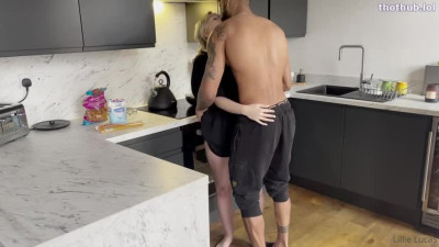 OnlyFans leaked Lillie Lucas - Passionate Sex In The Kitchen on HDthot