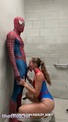 BF Ashley Aoky Have Sex In Their Spidey Suits