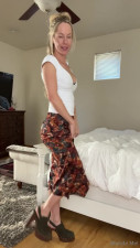 blondemel OnlyFans leaked Blondemel - Crotch-less panties are perfect for this toy on HDthot