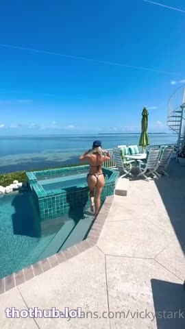 Vicky Stark Poolside Pussy Fuck Video