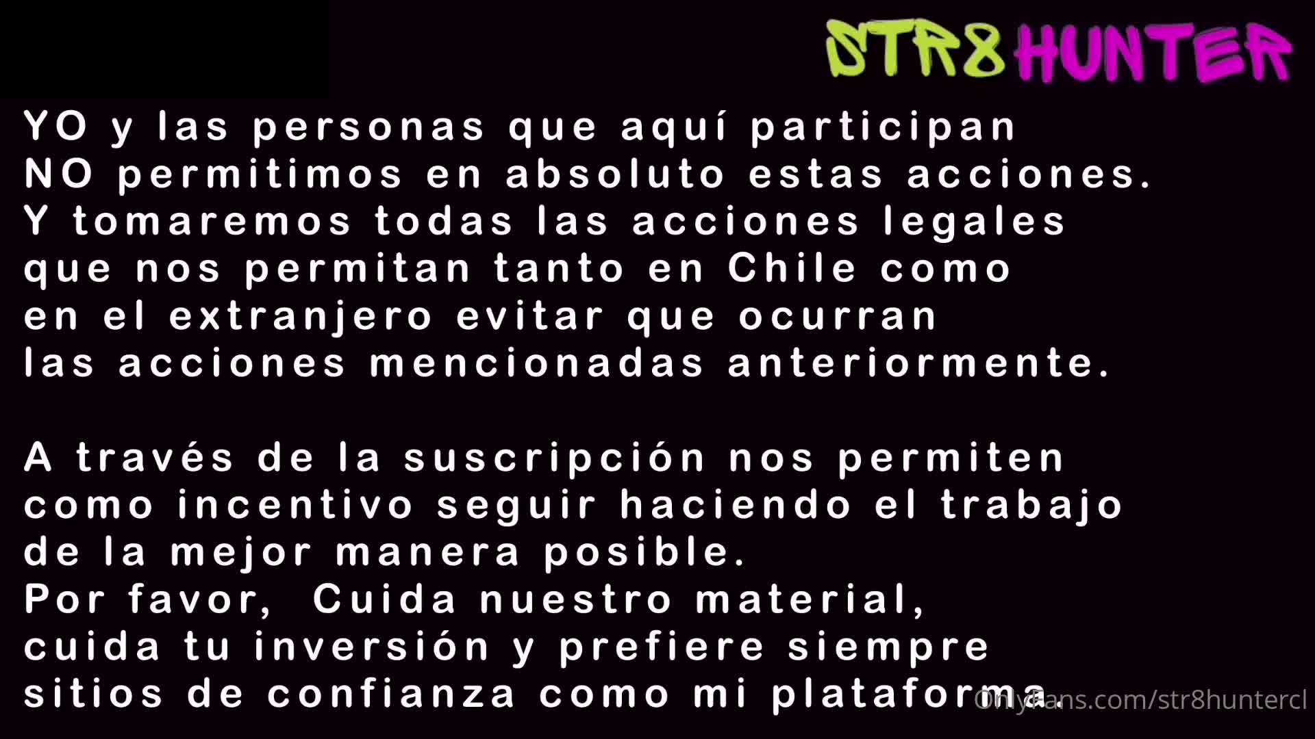 Str8huntercl - Chicos! Costó pero se pudoHace mucho tiempo grabé con este..
