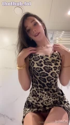 Ellie Leen - Horny Babe Rubs Her Pussy and Spanks In Bathroom