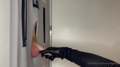 muscleginger OnlyFans leaked Muscleginger - Full video - first time getting edged at the glory hole Cli.. on HDthot