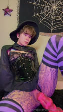 alien.sprinkles OnlyFans leaked Alien.sprinkles - My 1st day at Witchy Skool, and they told me to ride this .. on HDthot
