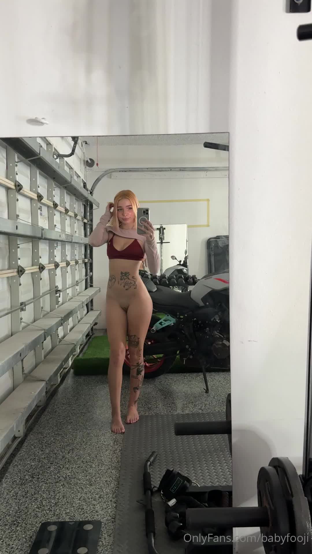 Babyfooji - Just finished legs, ready for cardio??