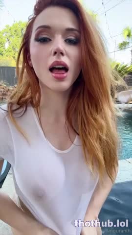 Amouranth - wet shirt pool vip