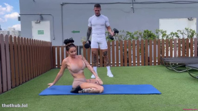 OnlyFans leaked Danae Mari - Hot Hardcore Workout Fuck With Trainer In The Gym on HDthot