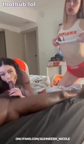 OnlyFans leaked Auhneesh Nicole Two Hooters Share BBC Threesome Onlyfans on HDthot