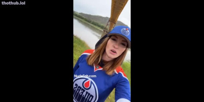 Theoilersgirlkait Nude Oilers Fan Kait F Flashes Boobs