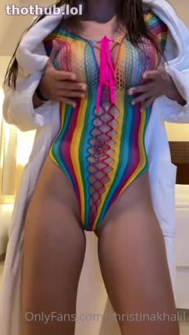 OnlyFans leaked christina khalil string of beads in ass with see through bodysuit on HDthot
